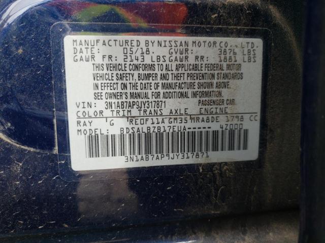 Photo 12 VIN: 3N1AB7AP9JY317871 - NISSAN SENTRA S 