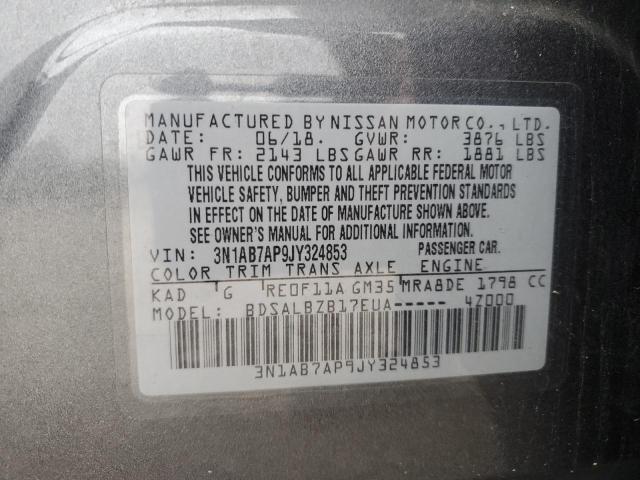 Photo 11 VIN: 3N1AB7AP9JY324853 - NISSAN SENTRA S 