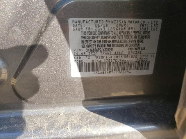 Photo 9 VIN: 3N1AB7AP9JY325291 - NISSAN SENTRA 