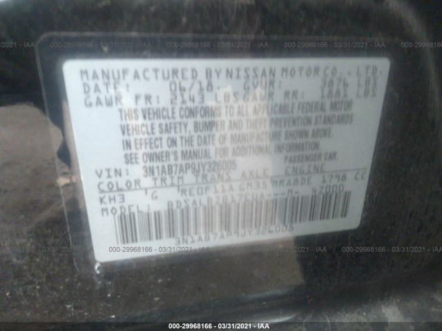 Photo 8 VIN: 3N1AB7AP9JY326005 - NISSAN SENTRA 