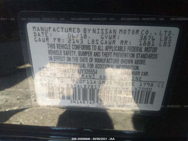 Photo 8 VIN: 3N1AB7AP9JY326554 - NISSAN SENTRA 