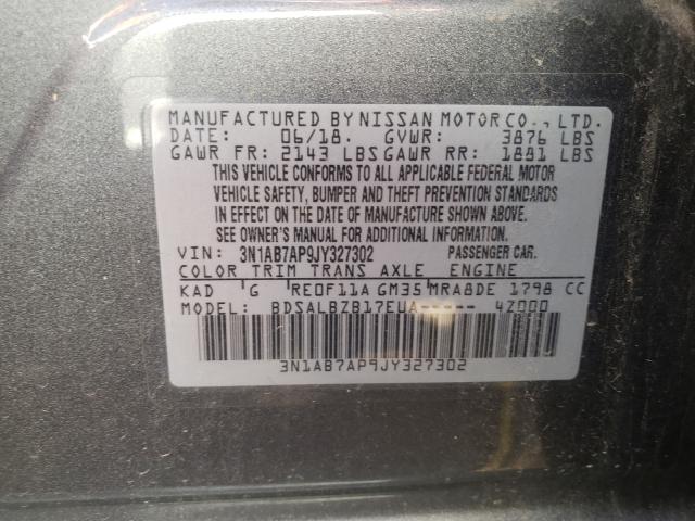 Photo 9 VIN: 3N1AB7AP9JY327302 - NISSAN SENTRA S 