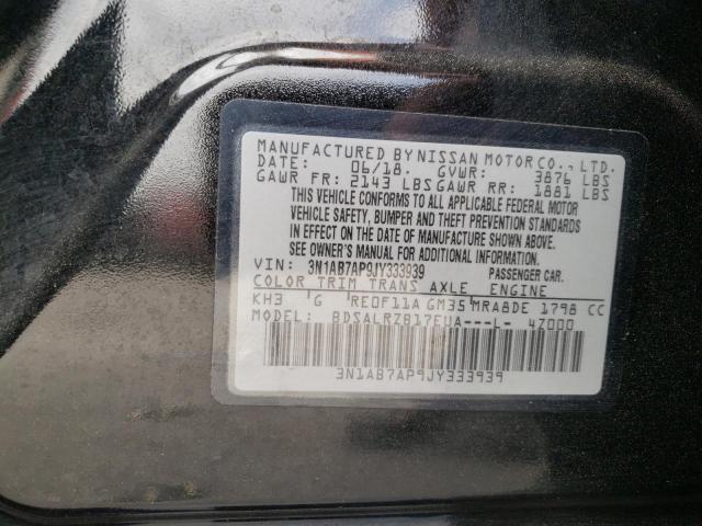 Photo 9 VIN: 3N1AB7AP9JY333939 - NISSAN SENTRA S 