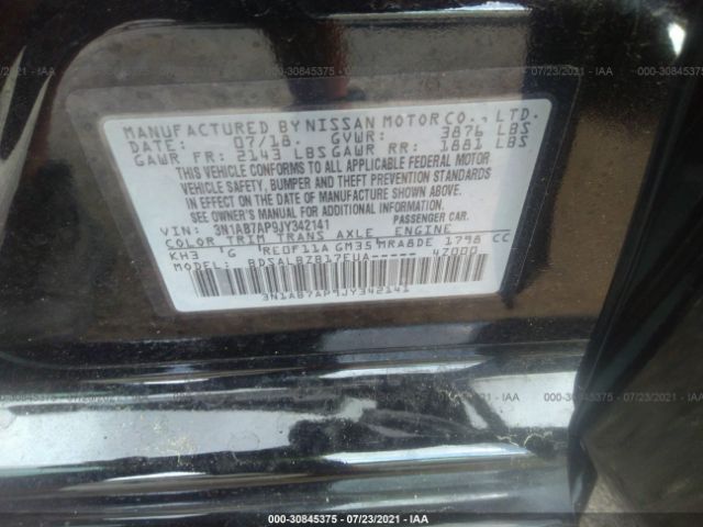 Photo 8 VIN: 3N1AB7AP9JY342141 - NISSAN SENTRA 