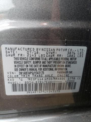 Photo 12 VIN: 3N1AB7AP9JY343175 - NISSAN SENTRA 