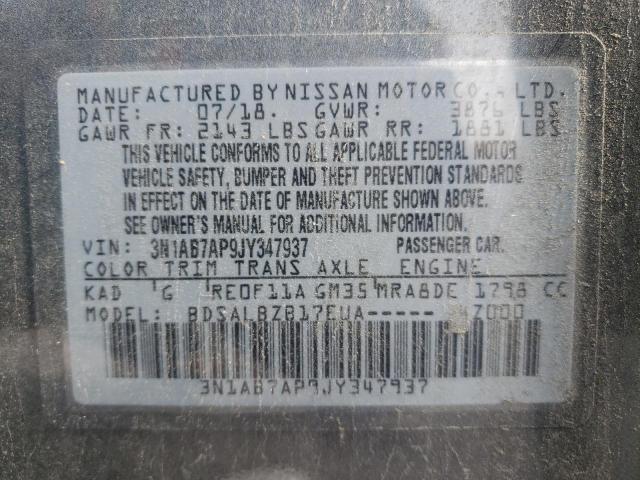 Photo 9 VIN: 3N1AB7AP9JY347937 - NISSAN SENTRA S 