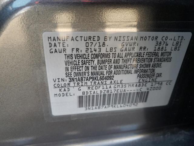 Photo 11 VIN: 3N1AB7AP9KL604092 - NISSAN SENTRA 