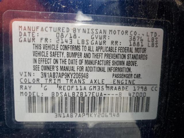 Photo 11 VIN: 3N1AB7AP9KY206948 - NISSAN SENTRA 