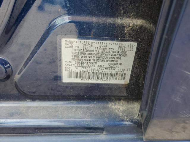 Photo 12 VIN: 3N1AB7AP9KY216217 - NISSAN SENTRA S 