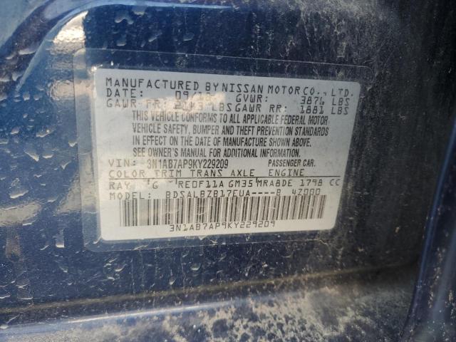 Photo 11 VIN: 3N1AB7AP9KY229209 - NISSAN SENTRA S 