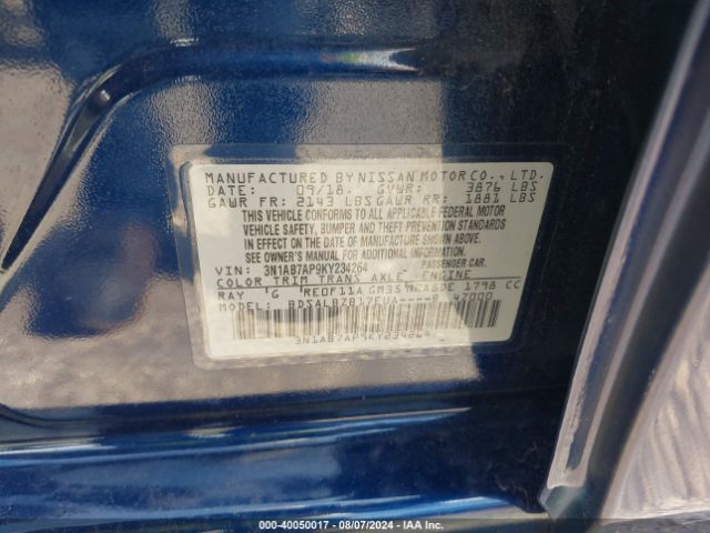 Photo 8 VIN: 3N1AB7AP9KY234264 - NISSAN SENTRA 