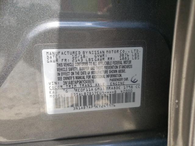 Photo 12 VIN: 3N1AB7AP9KY249976 - NISSAN SENTRA 