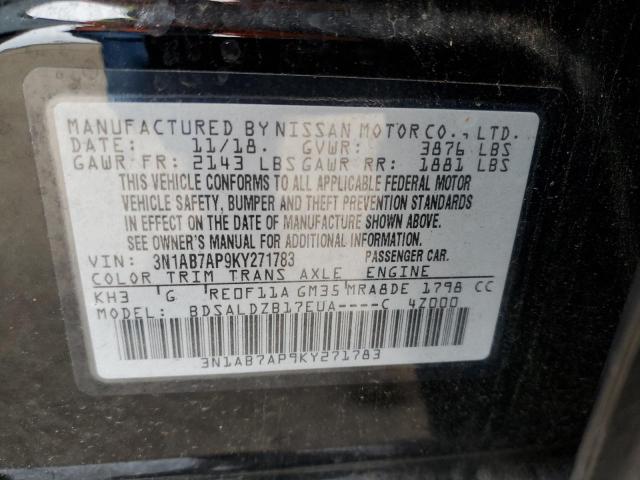 Photo 11 VIN: 3N1AB7AP9KY271783 - NISSAN SENTRA S 