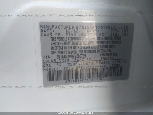 Photo 8 VIN: 3N1AB7AP9KY280709 - NISSAN SENTRA 