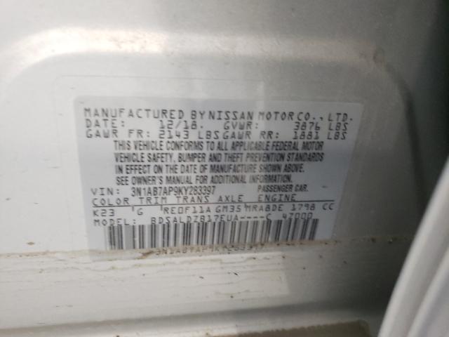 Photo 9 VIN: 3N1AB7AP9KY283397 - NISSAN SENTRA 