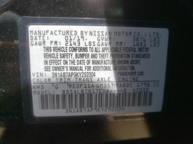 Photo 9 VIN: 3N1AB7AP9KY292004 - NISSAN SENTRA S 