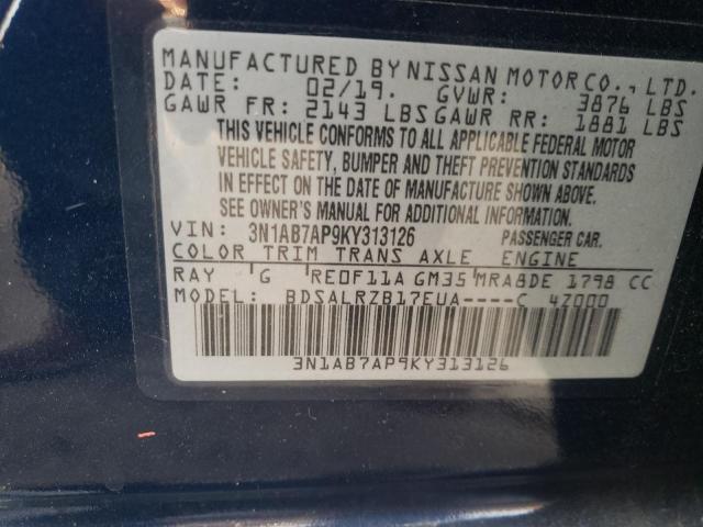 Photo 12 VIN: 3N1AB7AP9KY313126 - NISSAN SENTRA 