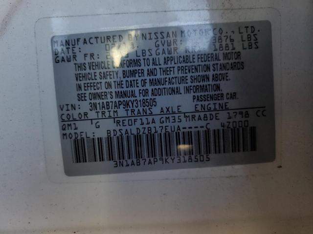 Photo 11 VIN: 3N1AB7AP9KY318505 - NISSAN SENTRA 