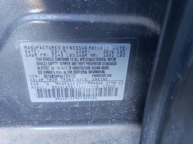 Photo 11 VIN: 3N1AB7AP9KY324126 - NISSAN SENTRA S 