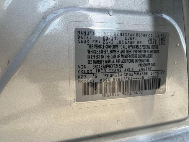 Photo 9 VIN: 3N1AB7AP9KY324692 - NISSAN SENTRA S 