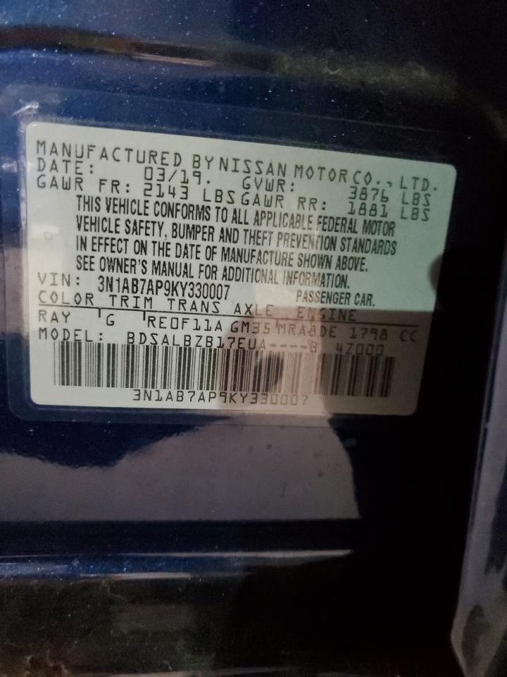 Photo 11 VIN: 3N1AB7AP9KY330007 - NISSAN SENTRA 