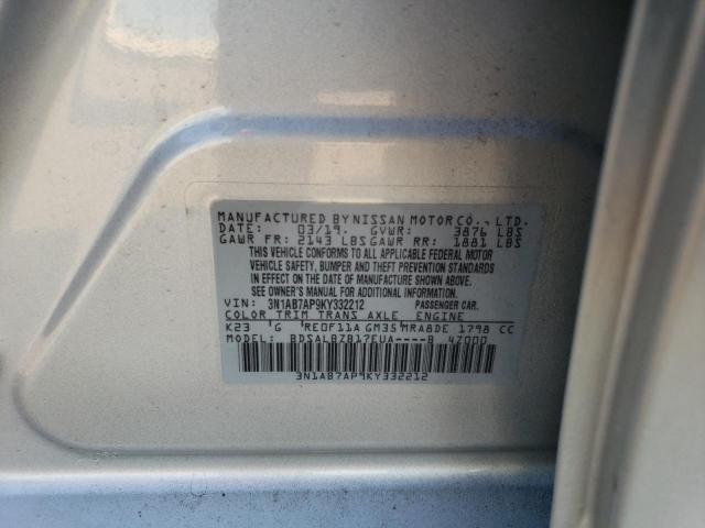 Photo 11 VIN: 3N1AB7AP9KY332212 - NISSAN SENTRA S 