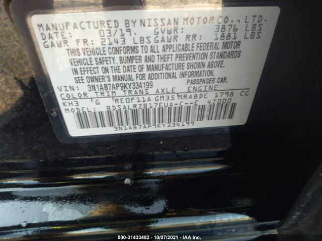 Photo 8 VIN: 3N1AB7AP9KY334199 - NISSAN SENTRA 