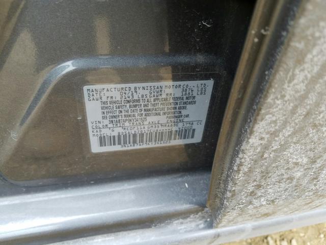 Photo 9 VIN: 3N1AB7AP9KY341525 - NISSAN SENTRA S 