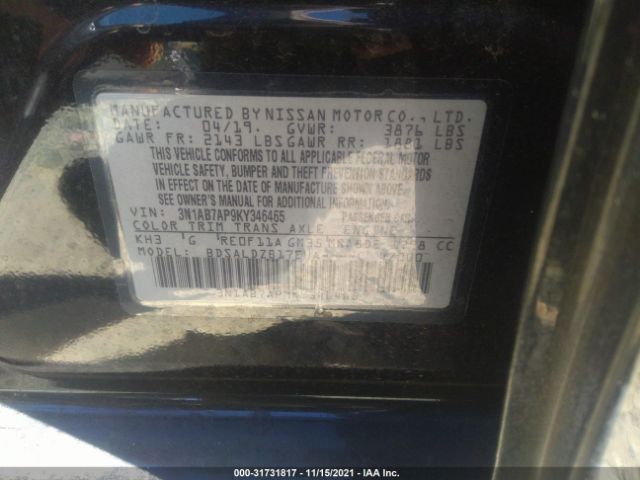 Photo 8 VIN: 3N1AB7AP9KY346465 - NISSAN SENTRA 