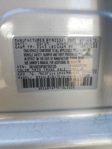 Photo 11 VIN: 3N1AB7AP9KY363105 - NISSAN SENTRA 