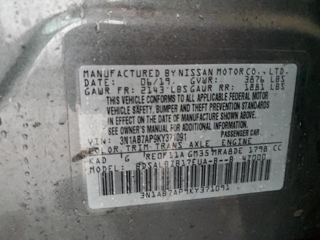 Photo 11 VIN: 3N1AB7AP9KY371091 - NISSAN SENTRA S 