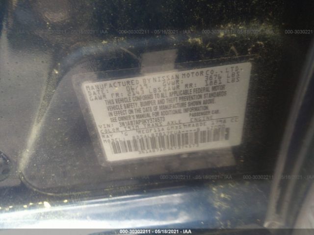 Photo 8 VIN: 3N1AB7AP9KY374573 - NISSAN SENTRA 