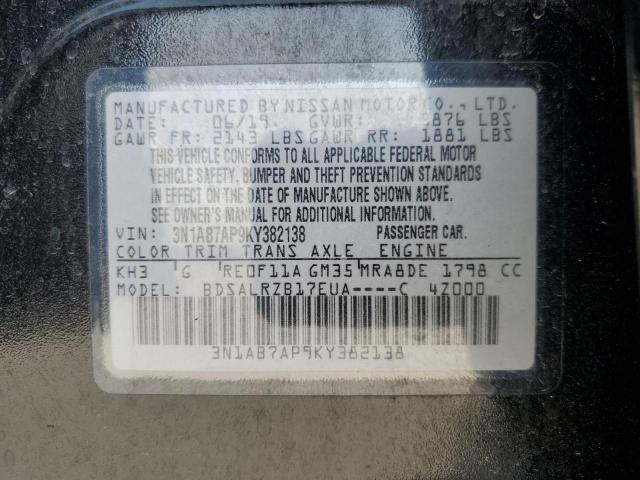 Photo 11 VIN: 3N1AB7AP9KY382138 - NISSAN SENTRA S 