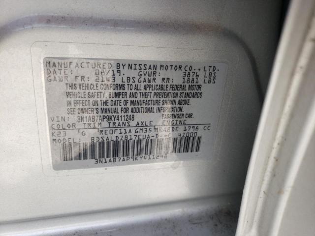 Photo 11 VIN: 3N1AB7AP9KY411248 - NISSAN SENTRA S 