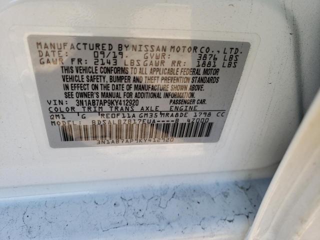 Photo 9 VIN: 3N1AB7AP9KY412920 - NISSAN SENTRA S 