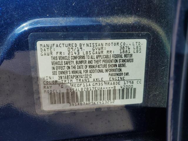 Photo 11 VIN: 3N1AB7AP9KY413212 - NISSAN SENTRA S 