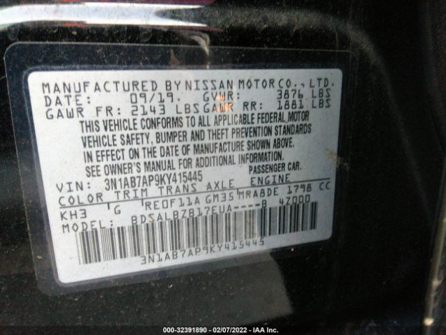 Photo 8 VIN: 3N1AB7AP9KY415445 - NISSAN SENTRA 