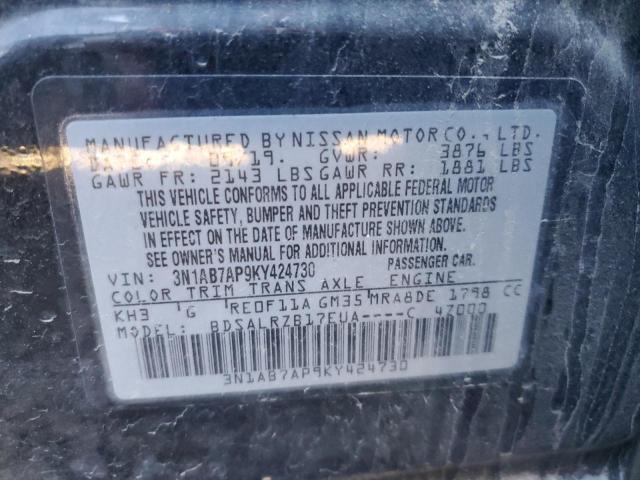 Photo 11 VIN: 3N1AB7AP9KY424730 - NISSAN SENTRA S 