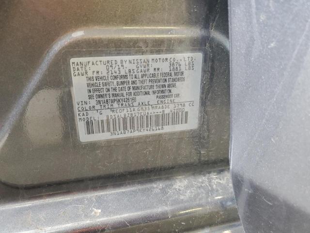 Photo 12 VIN: 3N1AB7AP9KY426168 - NISSAN SENTRA S 