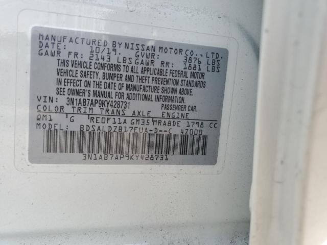 Photo 12 VIN: 3N1AB7AP9KY428731 - NISSAN SENTRA 