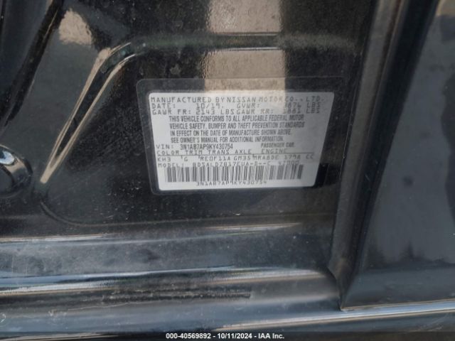 Photo 8 VIN: 3N1AB7AP9KY430754 - NISSAN SENTRA 