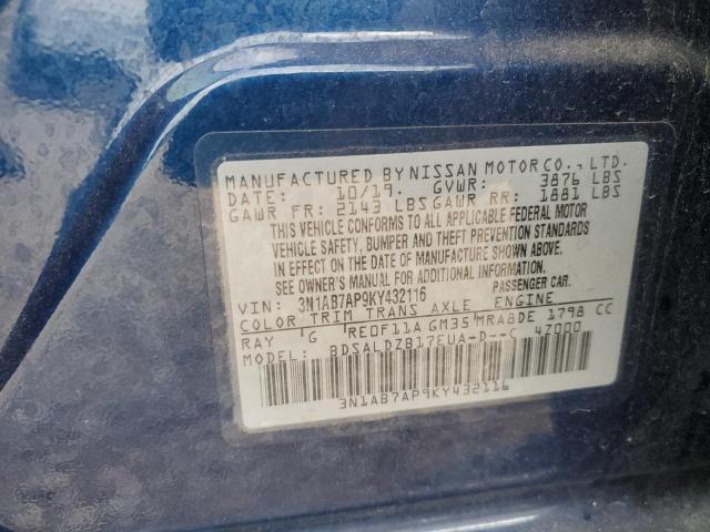 Photo 11 VIN: 3N1AB7AP9KY432116 - NISSAN SENTRA S 