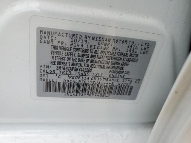 Photo 11 VIN: 3N1AB7AP9KY443262 - NISSAN SENTRA 