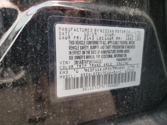 Photo 9 VIN: 3N1AB7AP9KY444007 - NISSAN SENTRA S 