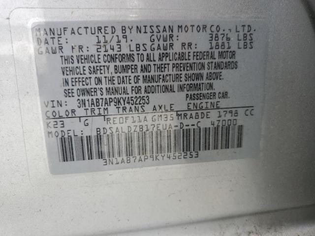 Photo 11 VIN: 3N1AB7AP9KY452253 - NISSAN SENTRA S 