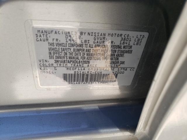 Photo 9 VIN: 3N1AB7APXDL612026 - NISSAN SENTRA S 