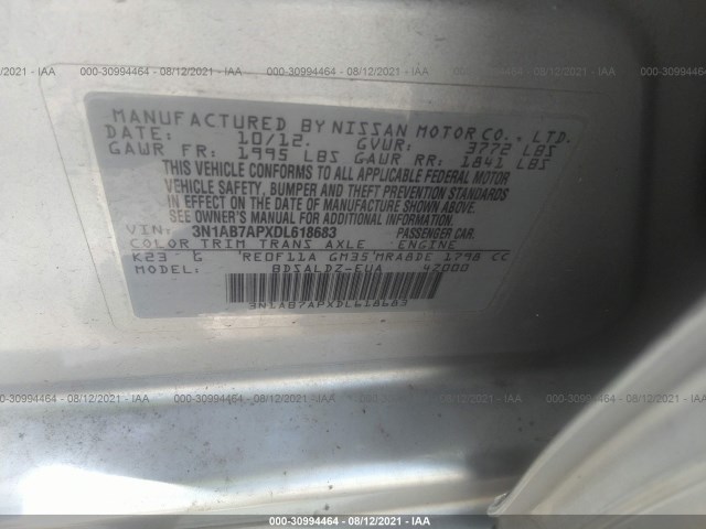 Photo 8 VIN: 3N1AB7APXDL618683 - NISSAN SENTRA 