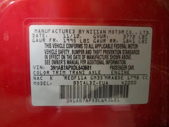 Photo 11 VIN: 3N1AB7APXDL643681 - NISSAN SENTRA S 