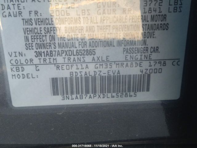 Photo 8 VIN: 3N1AB7APXDL652865 - NISSAN SENTRA 