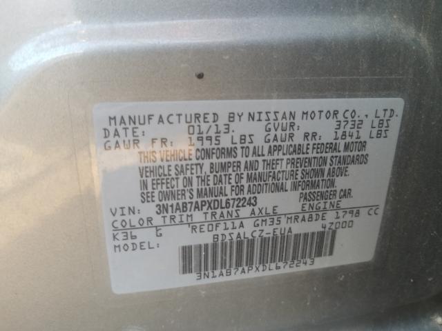 Photo 9 VIN: 3N1AB7APXDL672243 - NISSAN SENTRA 